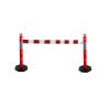 Barrière extensible rouge/blanc pour balise BAL et cônes
