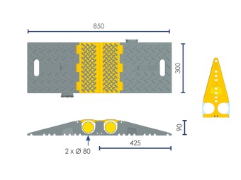 Passe câbles pliant et transportable 2 canaux ø 80 ou 110 mm - CPK