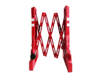 Barrière extensible plastique 2,5m - rouge - classe 2 - EXTENSO