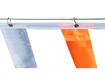 Enrouleur avec bandeau de signalisation - 15m maxi - rouge/blanc