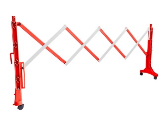 Barrière extensible plastique 2m - rouge/blanc - FLEXO200