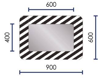 Miroir routier réglementaire pose en agglomération - vison 130° - MH