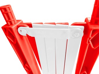 Barrière extensible plastique 2m - rouge/blanc - FLEXO200