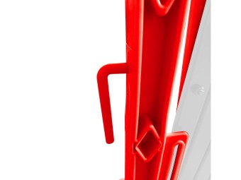 Barrière extensible plastique 2m - rouge/blanc - FLEXO200