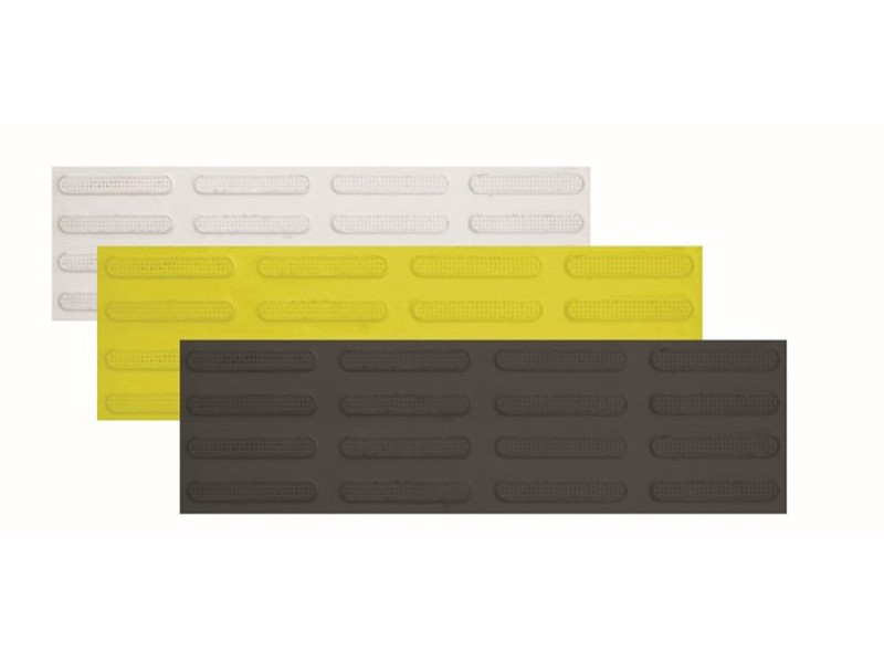 Bande de guidage podotactile en caoutchouc - 4 bandes - vendu par 5 Bande de guidage podotactile en caoutchouc - 4 bandes - vendu par 5