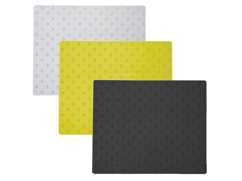 Bande podotactile d'éveil à la vigilance en caoutchouc à coller