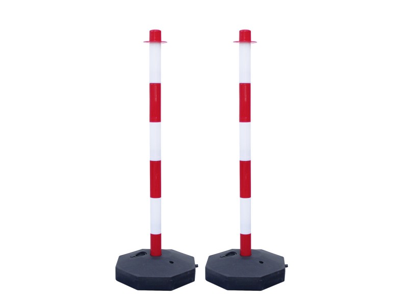 Kit de poteaux de délimitation plastique - 2 ou 6 poteaux Kit de poteaux de délimitation plastique - 2 ou 6 poteaux