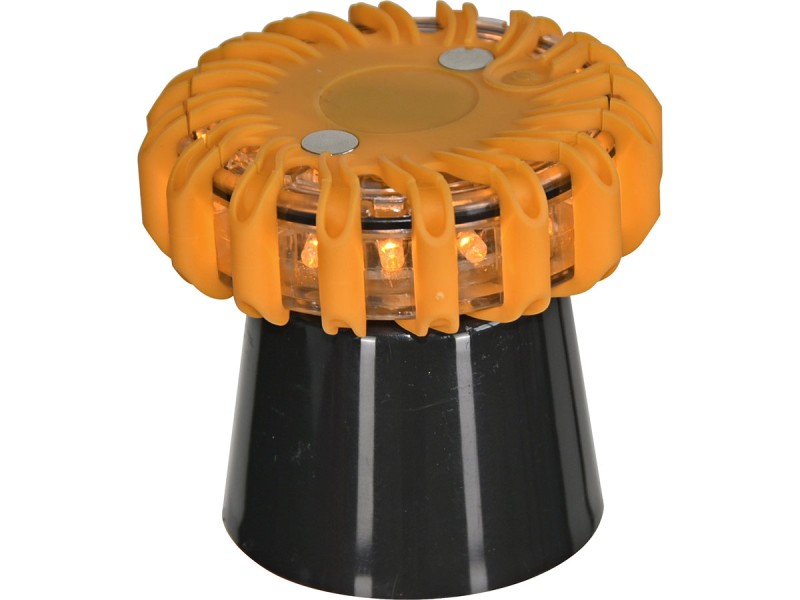 Flash à led 9 positions avec adaptateur pour cône série RC - orange Flash à led 9 positions avec adaptateur pour cône série RC - orange