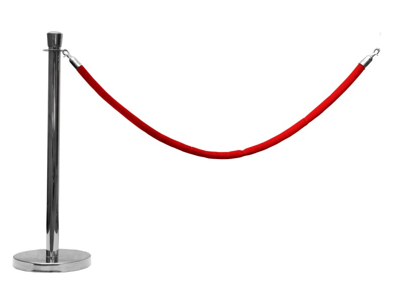 Poteau de guidage à corde avec une code rouge de 2m - REXO Poteau de guidage à corde avec une code rouge de 2m - REXO