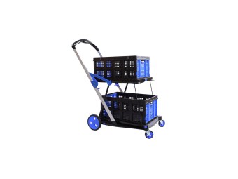 Chariot de manutention repliable porte bac - RMPBASKET