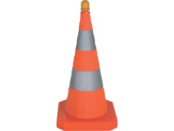 Cône de signalisation lumineux rétractable - classe 2