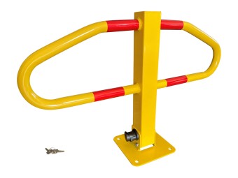 Arceau de parking avec pied central -jaune - STOPARK