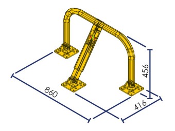 Arceau de parking standard avec pieds en fonte - STOPBLOCK