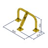 Arceau de parking standard avec pieds en fonte - STOPBLOCK