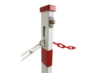 Poteau de parking rabattable avec serrure pompier 11 mm - STOPOST