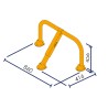 Arceau de parking rabattable avec pied en acier - STOPWHEEL