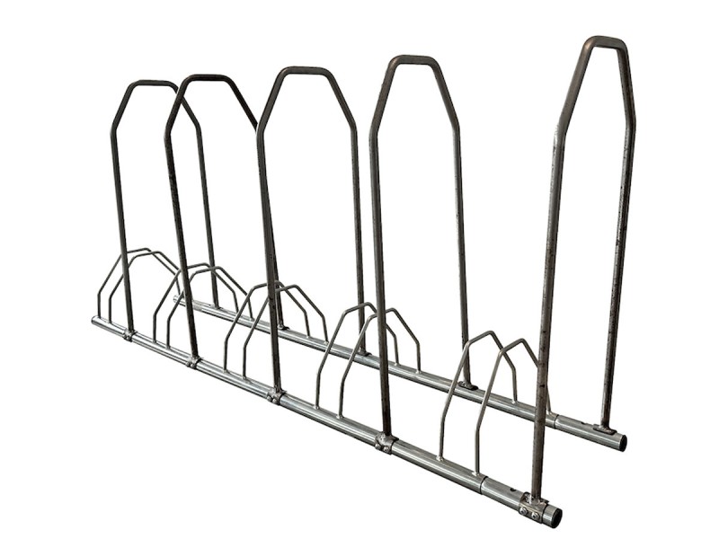 Râtelier pour 5 vélos avec arceaux de sécurité