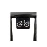 Arceau vélo à sceller noir avec pictogramme