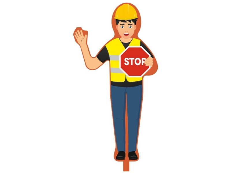 Panneau figurine de signalisation chantier - Luis Panneau figurine de signalisation chantier - Luis