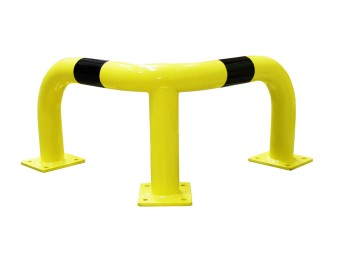 Arceau d'angle de protection industriel 3 pieds sur platine - ø76mm