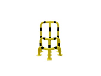 Arceau d'angle de protection industriel 3 pieds sur platine - ø76mm