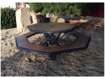 Table pique nique octogonale Horizon stratifié compact