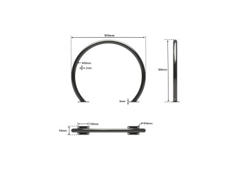 Support vélo inox sur platine