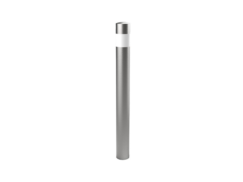 Potelet inox Toscane avec bande réflechissante - Tête bombée Potelet inox Toscane avec bande réflechissante - Tête bombée