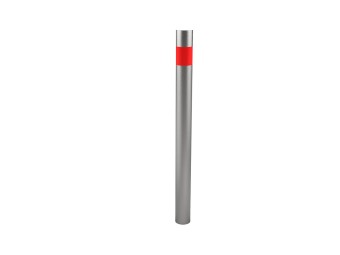 Potelet inox Andria avec bande réflechissante - Tête plate