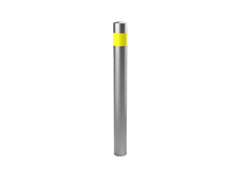Potelet inox Toscane avec bande réflechissante - Tête bombée