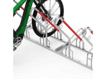 Support vélo espacé R25W galvanisé – 2 à 6 places unilatérales