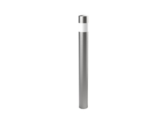 Potelet inox Toscane avec bande réflechissante - Tête bombée