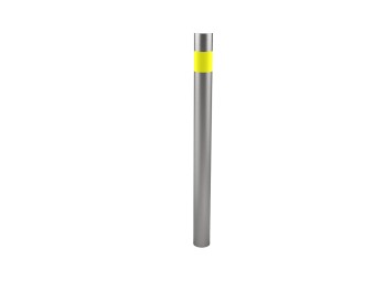 Potelet inox Andria avec bande réflechissante - Tête plate