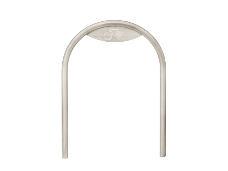 Arceau vélo inox en U avec picto cycle