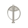 Support vélo rond en inox avec picto cycle