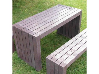 Table pique-nique d'extérieur en plastique recyclé CALERO