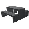 Table + bancs de pique-nique en plastique recyclé CALERO