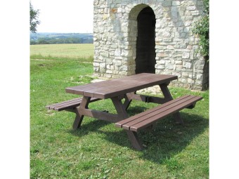 Table de pique-nique en plastique recyclé ISOLA