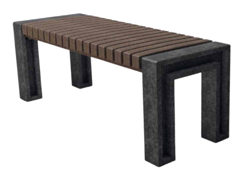 Banc d'extérieur en plastique recyclé UENO