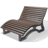Chaise longue en plastique recyclée AVETO