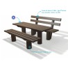 Table + bancs de pique-nique en plastique recyclé TAUNUS