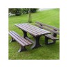 Table + bancs de pique-nique en plastique recyclé TIVOLI