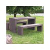 Table + bancs de pique-nique en plastique recyclé CALERO