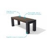 Banc d'extérieur en plastique recyclé UENO
