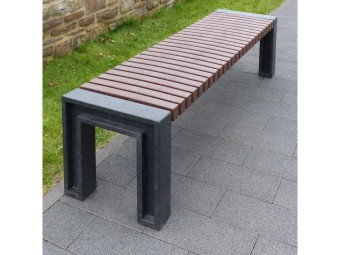 Banc d'extérieur en plastique recyclé UENO