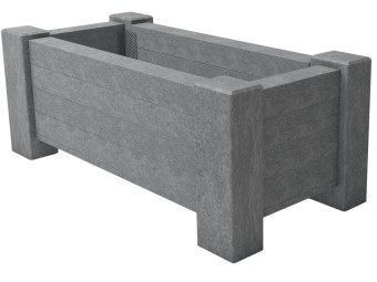 Jardinière rectangulaire en plastique recyclé MUSCARI