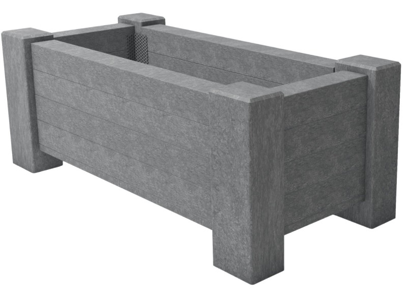 Jardinière rectangulaire en plastique recyclé MUSCARI