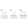 Ancrage pour mobilier extérieur en plastique recyclé