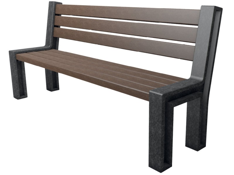 Banc de ville en plastique recyclé HYDE PARK Banc de ville en plastique recyclé HYDE PARK