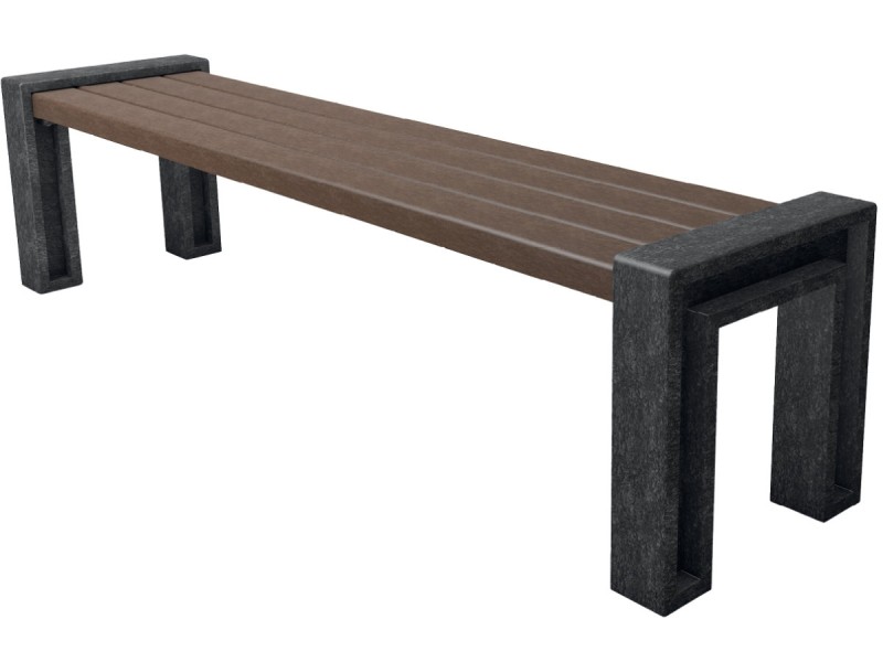 Banquette extérieure en plastique recyclé HYDE PARK